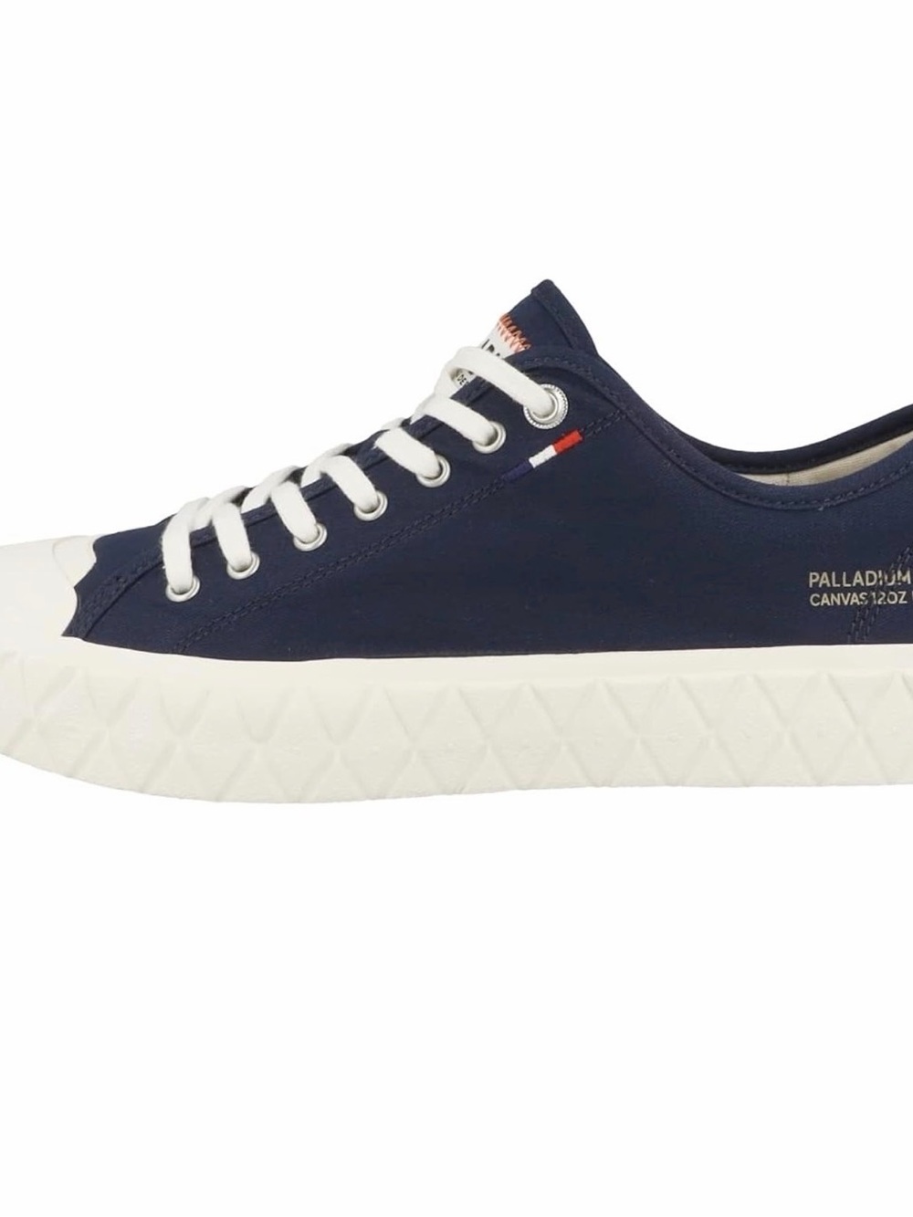 Palladium Low-Top Canvas Sneakers in Navy and White